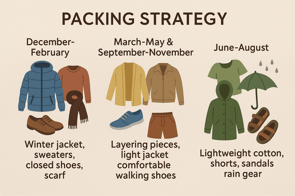 Seasonal packing strategy when visiting Hanoi